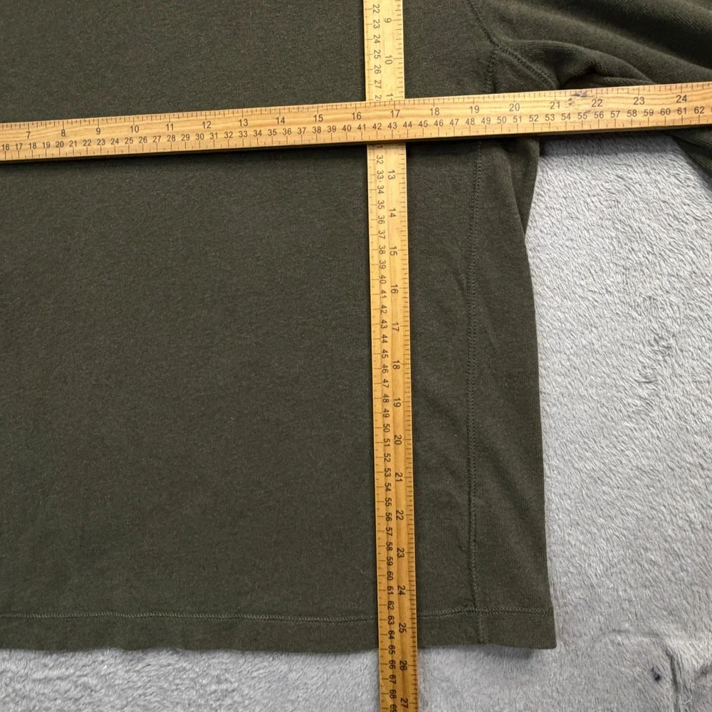 Polo Ralph Lauren Mens Small Olive Green Quarter Zip Pullover Elbow Patches